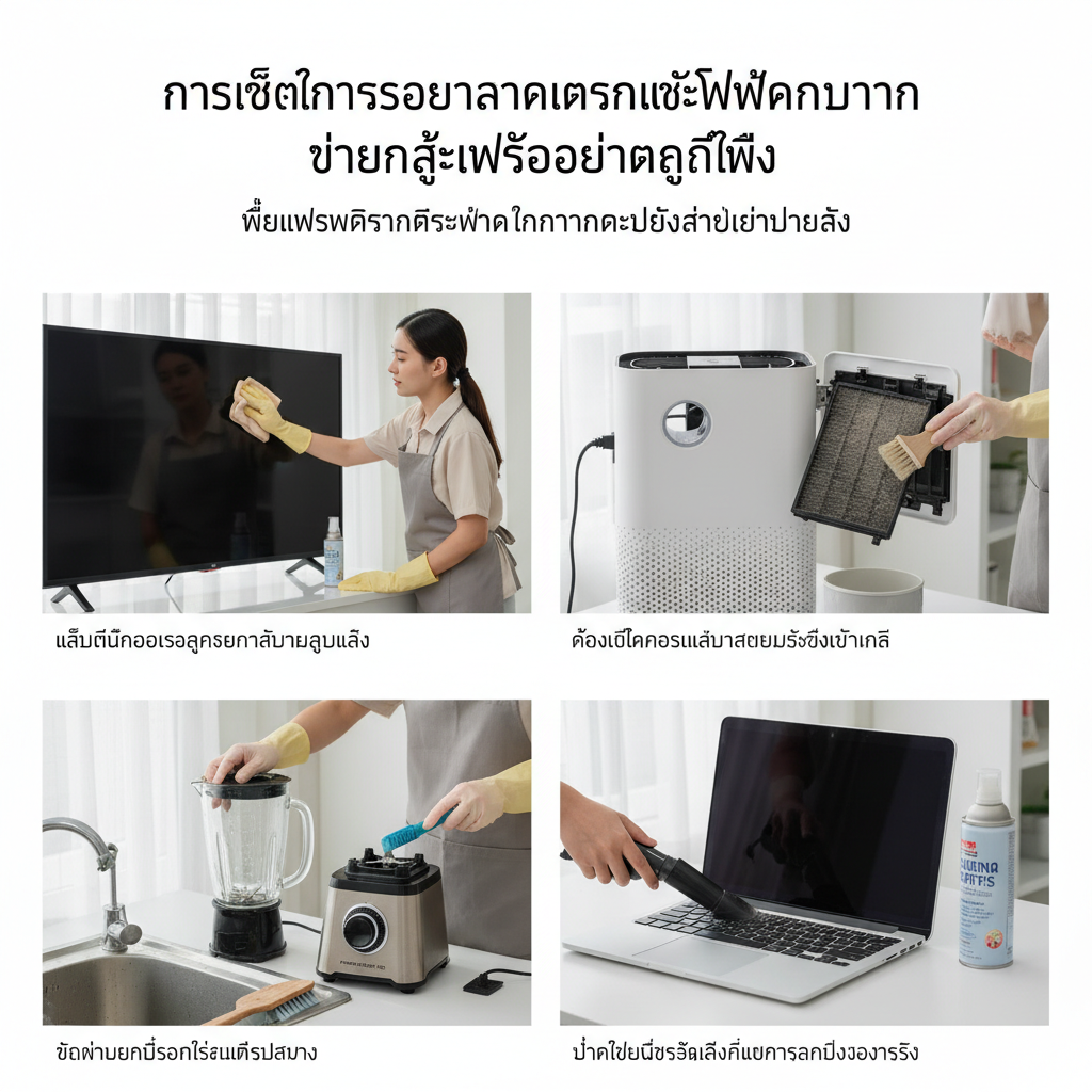 การเช็ดทำความสะอาดเครื่องใช้ไฟฟ้าในบ้านอย่างถูกวิธี เพื่อเพิ่มประสิทธิภาพการทำงานและยืดอายุการใช้งาน, detail: high