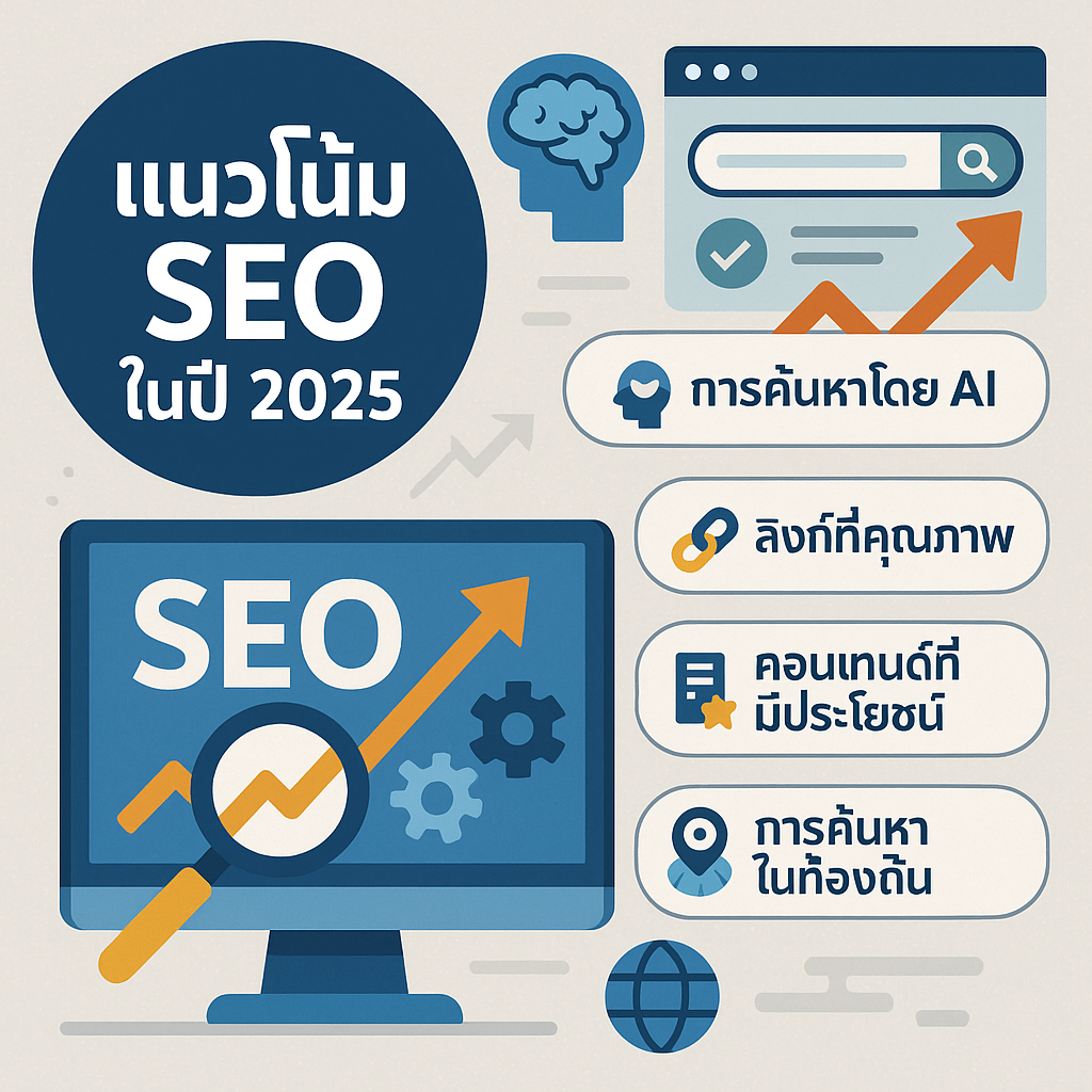 ภาพแสดงความเปลี่ยนแปลงของ SEO ในปี 2025 กับแบรนด์กลยุทธ์, detail: high